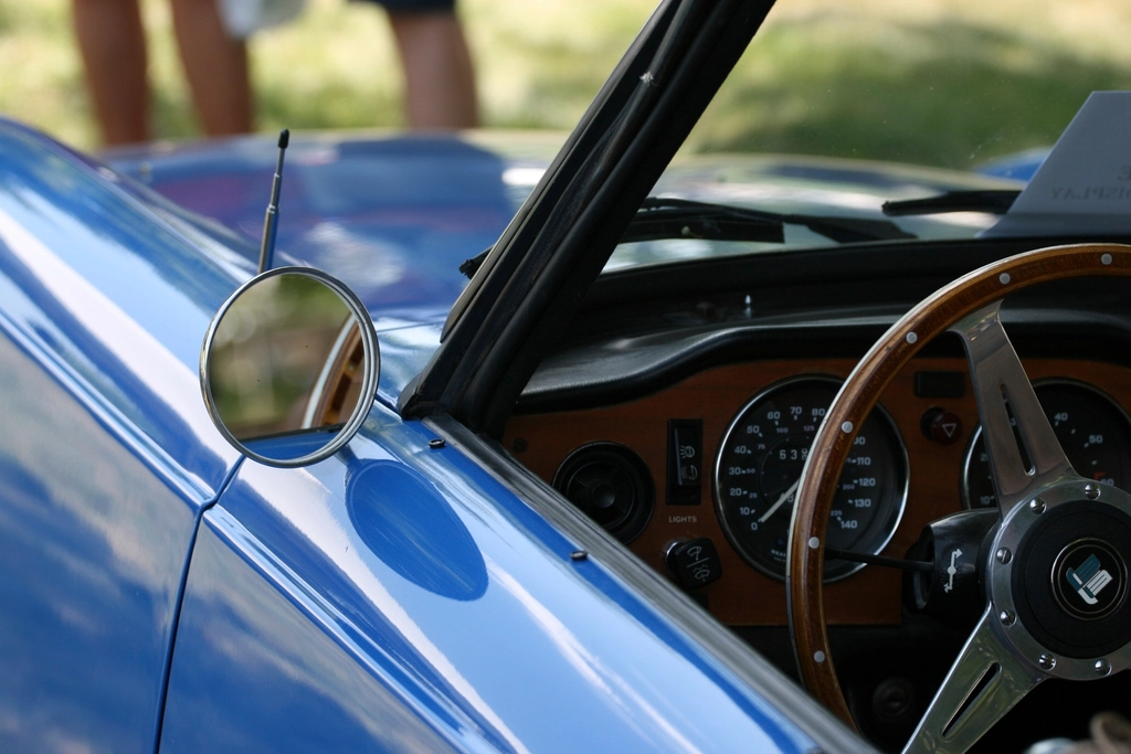 A car dashboard showing range