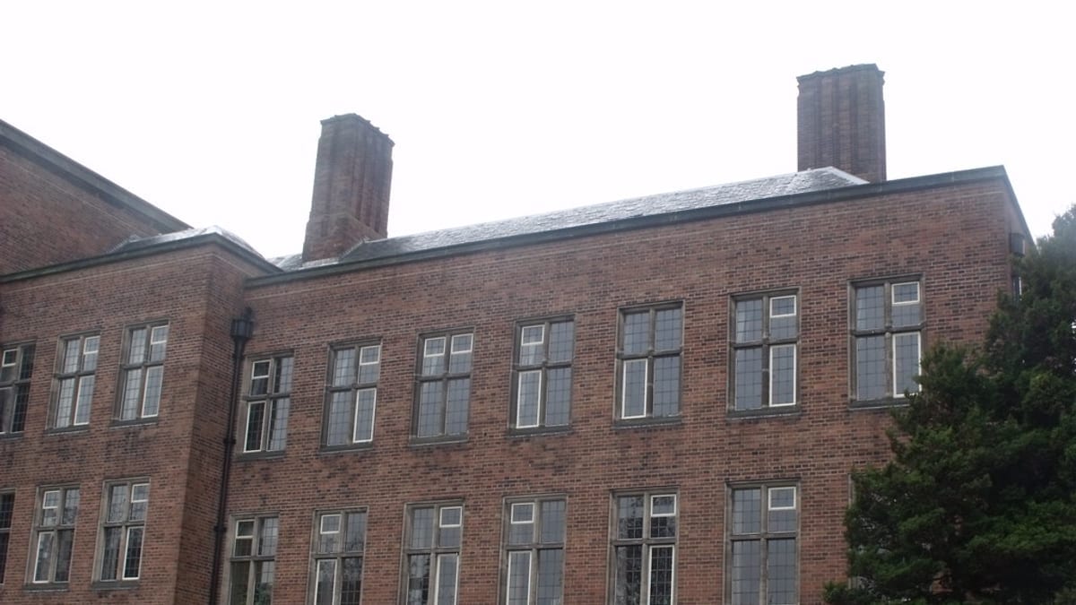 A house exterior in winter