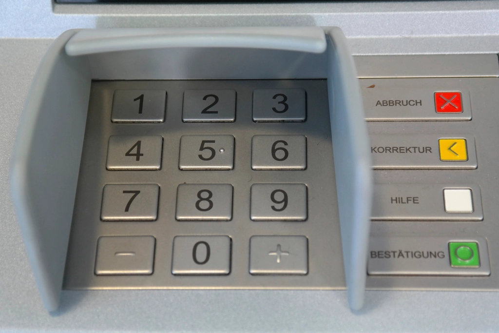 An ATM keypad