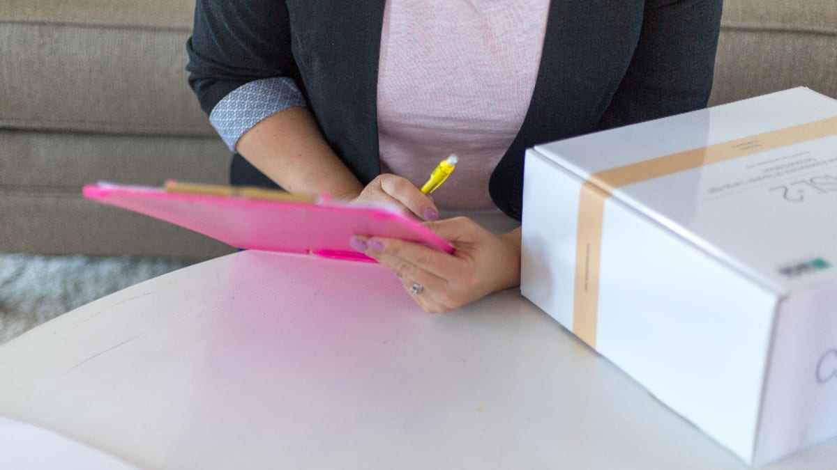A clipboard with a checklist