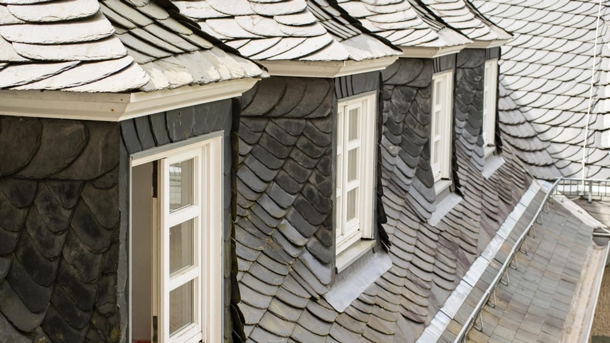 A house roof seen from outside