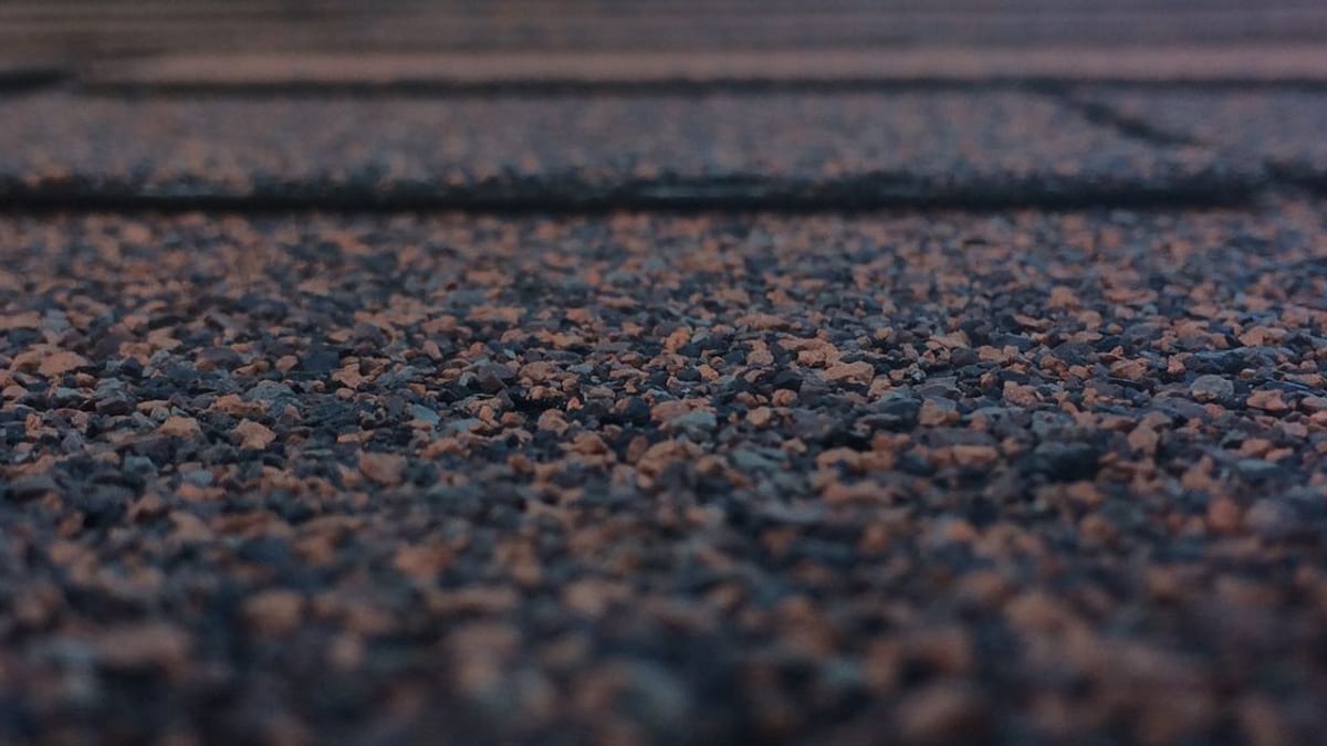 A close view of roof shingles