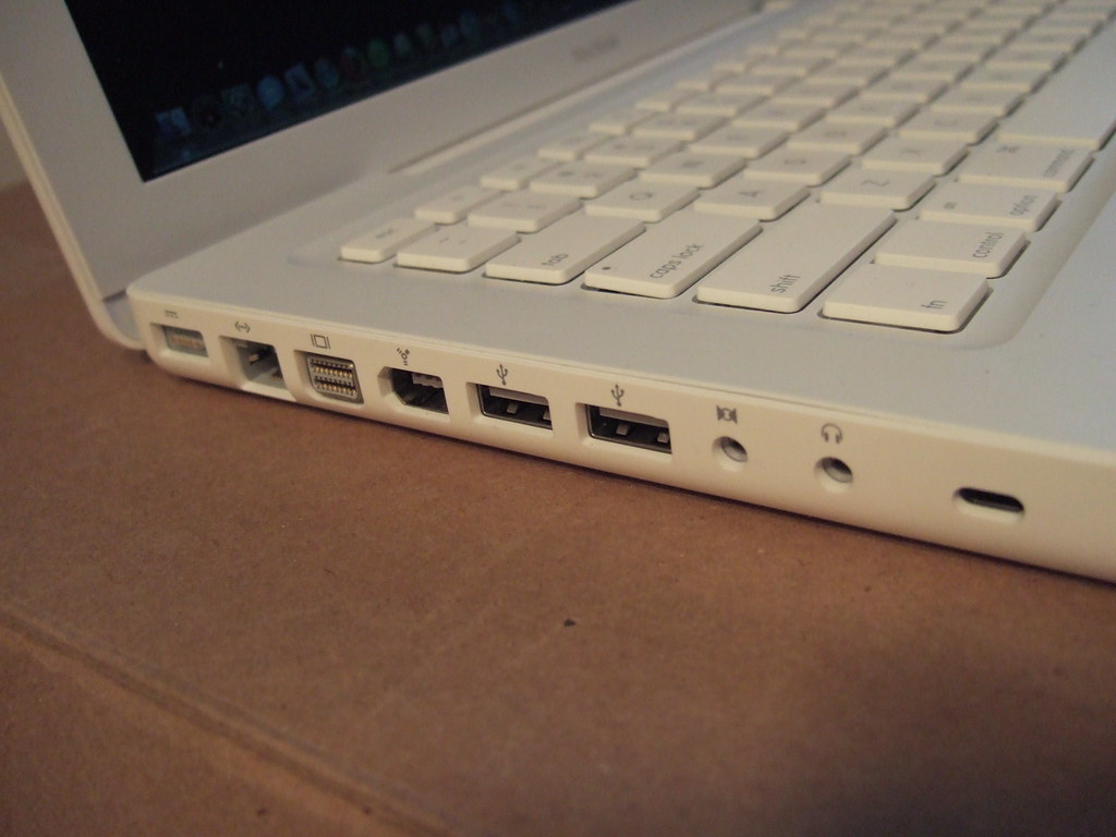 A laptop showing a secure connection indicator
